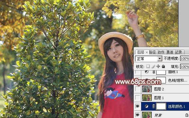 ‘photoshop利用通道替换打造出唯美的淡调紫红色外景人物‘