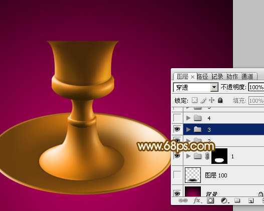 ‘Photoshop设计制作一盏古典的正在燃烧的陶瓷油灯‘
