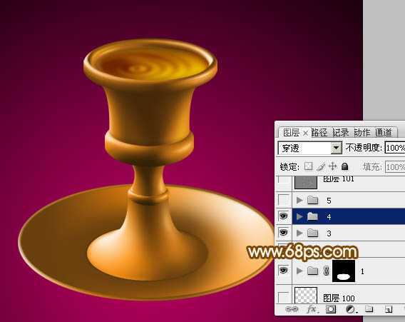 ‘Photoshop设计制作一盏古典的正在燃烧的陶瓷油灯‘