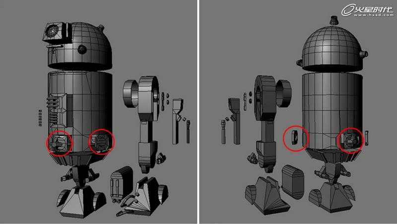 MAYA制作《星球大战》中的机器人R2D2 脚本之家 MAYA建模教程