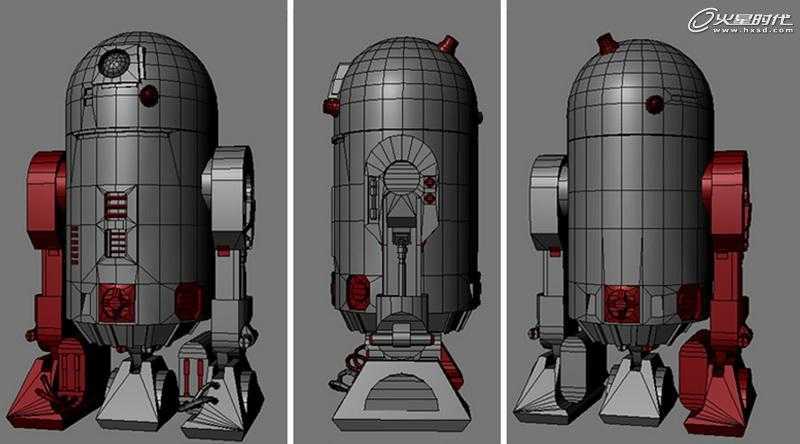 MAYA制作《星球大战》中的机器人R2D2 脚本之家 MAYA建模教程