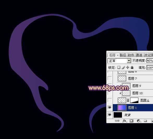 ‘Photoshop制作一个简洁可爱的彩色烟雾心形‘