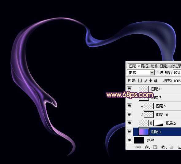 ‘Photoshop制作一个简洁可爱的彩色烟雾心形‘