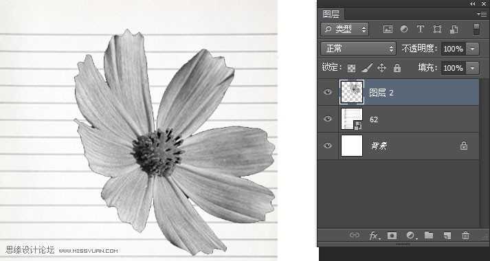 ‘Photoshop简单制作逼真漂亮的蓝色圆珠笔手绘花朵效果图‘