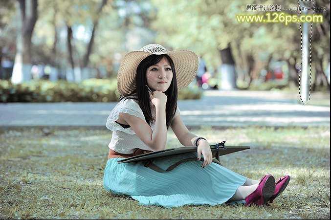 ‘如何使用Photoshop调出美女照片的青黄小日系色调效果‘