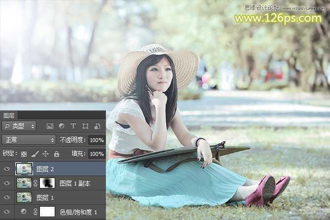 ‘如何使用Photoshop调出美女照片的青黄小日系色调效果‘