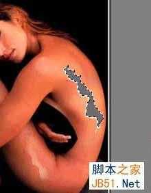 ‘photoshop为美女人体制作出逼真的陶瓷裂痕‘