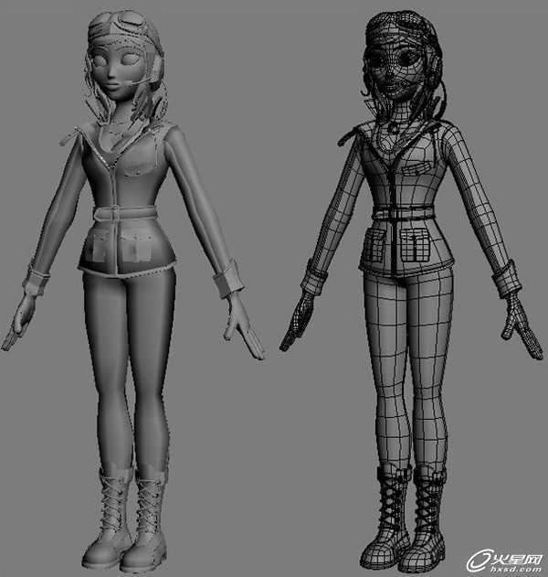 3DSMAX制作卡通女飞行员角色 脚本之家 3DSMAX角色教程