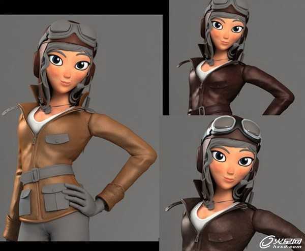 3DSMAX制作卡通女飞行员角色 脚本之家 3DSMAX角色教程