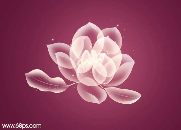 ‘Photoshop设计制作出半透明的光影花朵‘