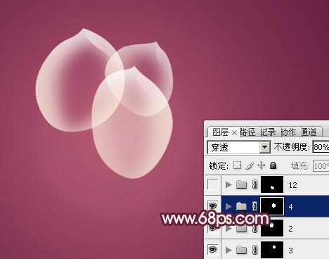 ‘Photoshop设计制作出半透明的光影花朵‘