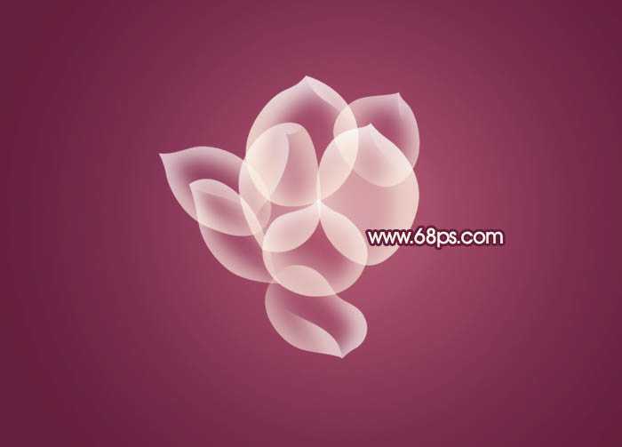 ‘Photoshop设计制作出半透明的光影花朵‘