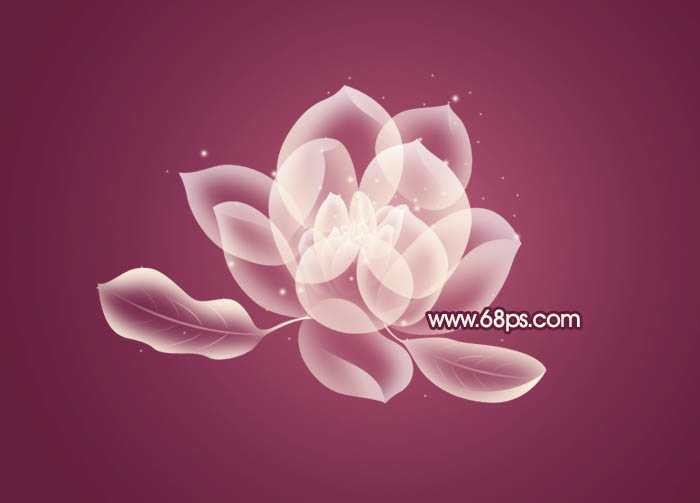 ‘Photoshop设计制作出半透明的光影花朵‘