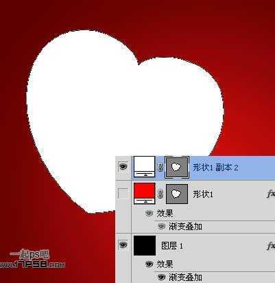 ‘photoshop设计制作出2012情人节红色心形壁纸‘