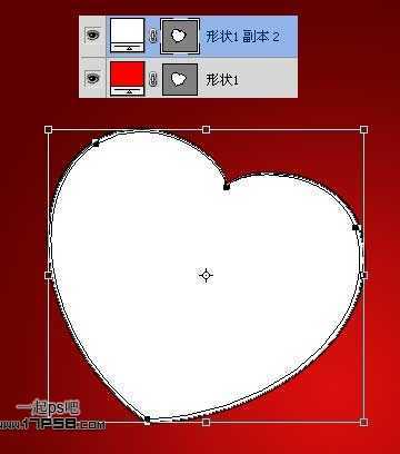 ‘photoshop设计制作出2012情人节红色心形壁纸‘