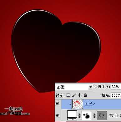 ‘photoshop设计制作出2012情人节红色心形壁纸‘