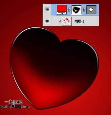‘photoshop设计制作出2012情人节红色心形壁纸‘