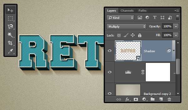 ‘Photoshop设计制作简洁的蓝色抽丝立体字‘
