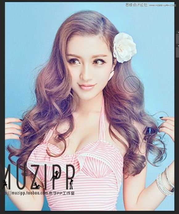 ‘Photoshop结合SAI将美女照片转成唯美手绘效果‘