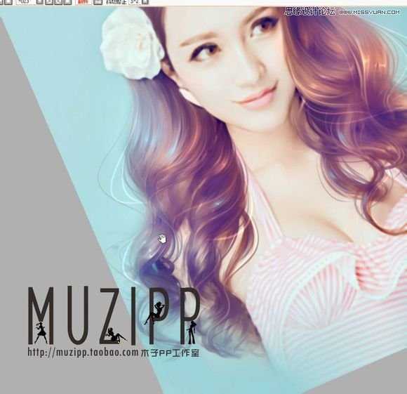 ‘Photoshop结合SAI将美女照片转成唯美手绘效果‘