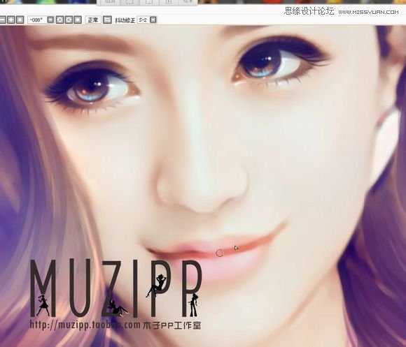 ‘Photoshop结合SAI将美女照片转成唯美手绘效果‘