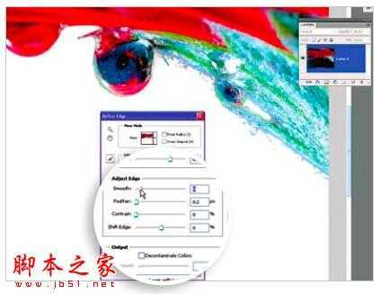‘PS教你制造出花瓣上水滴透视效果‘
