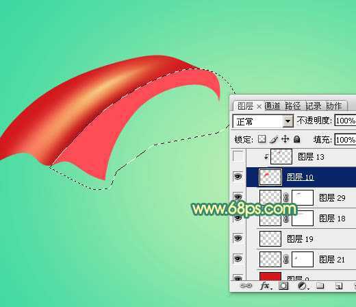 ‘Photoshop设计制作漂亮的妇女节红色飘带字‘