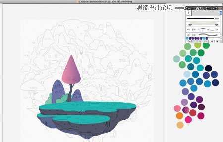 Illustrator绘制抽象唯美的插画教程