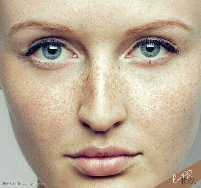 ‘PS利用计算及修复工具快速为多斑点的人物磨皮祛斑‘