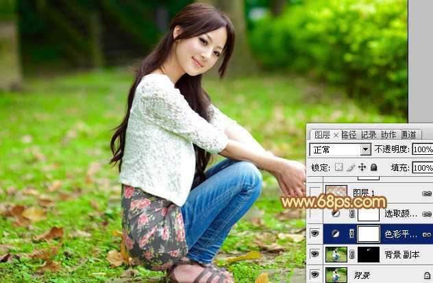 ‘Photoshop为外景人物图片打造出秋季柔美的橙色效果‘