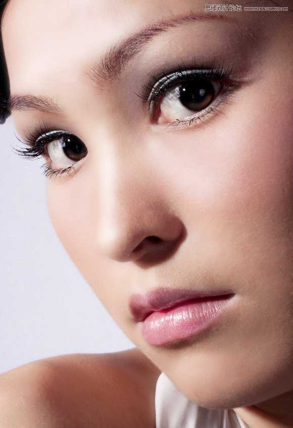 ‘photoshop磨皮教程：给美女头像进行精细磨皮处理‘