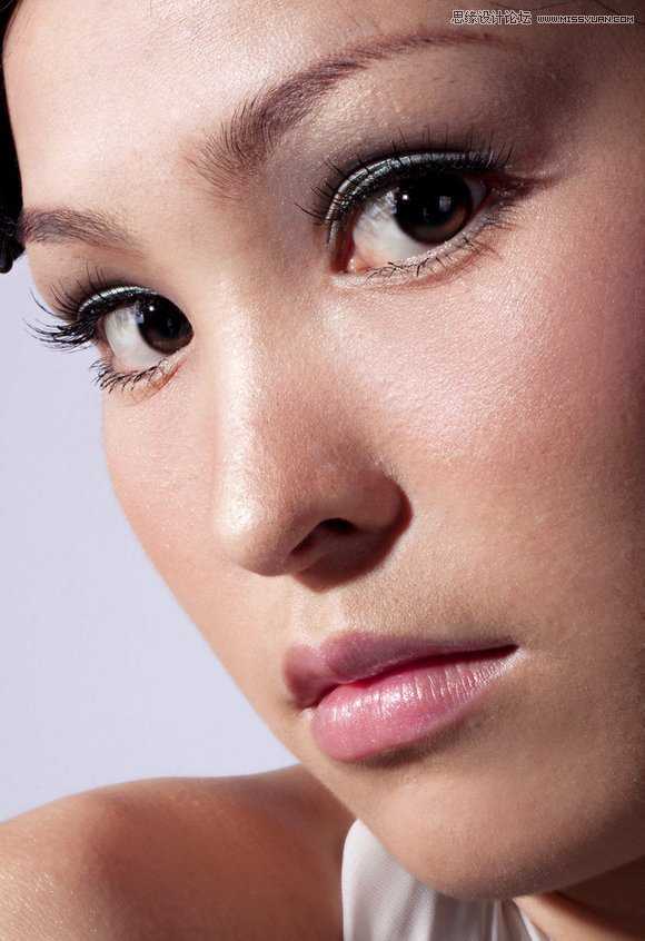 ‘photoshop磨皮教程：给美女头像进行精细磨皮处理‘