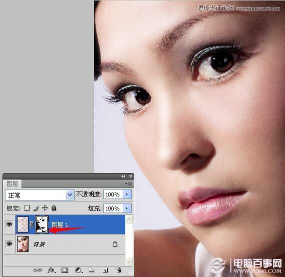 ‘photoshop磨皮教程：给美女头像进行精细磨皮处理‘