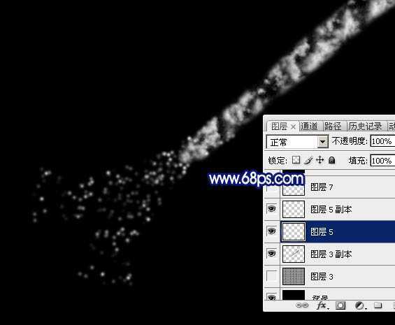 ‘Photoshop设计制作漂亮的蓝色发散流星‘