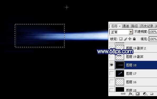 ‘Photoshop设计制作漂亮的蓝色发散流星‘