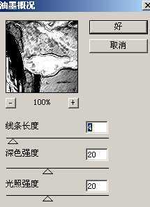 Photoshop油墨概况滤镜应用在MM照片上