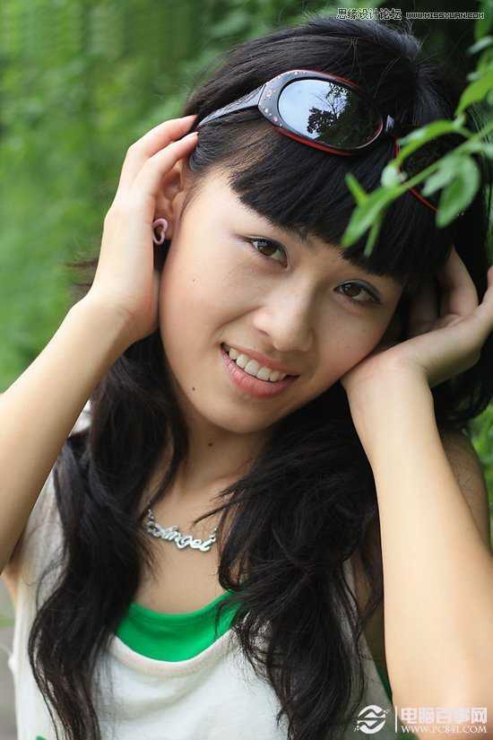 ‘Photoshop调出小清新风格的美女外景人像效果‘