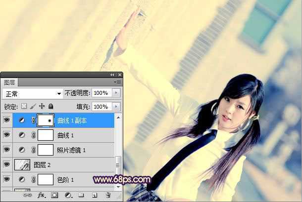 ‘Photoshop制作漂亮的蓝黄色非主流人物图片‘