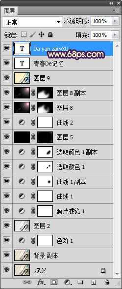 ‘Photoshop制作漂亮的蓝黄色非主流人物图片‘