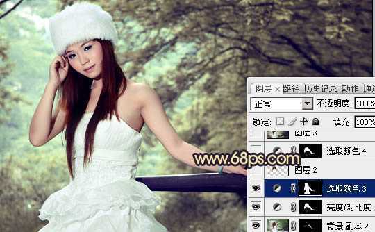 ‘Photoshop将外景婚片调制出柔和的灰调黄蓝色效果‘