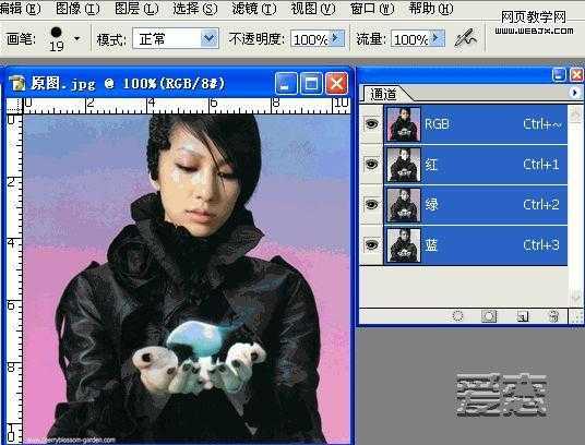 ‘photoshop快速使用通道抠图的详细动态演示‘
