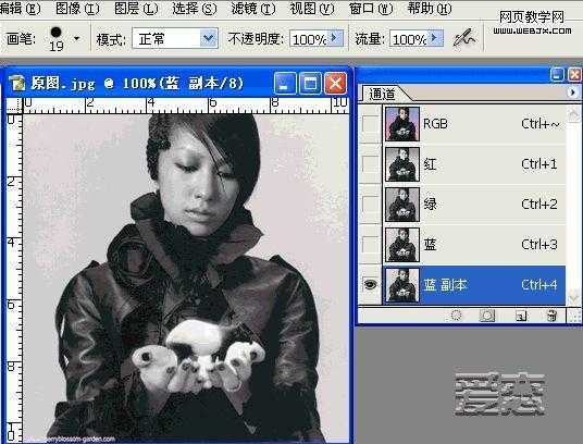 ‘photoshop快速使用通道抠图的详细动态演示‘
