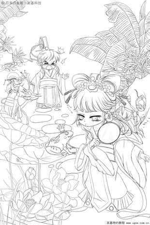 ‘photoshop打造可爱的刁蛮公主卡通漫画‘