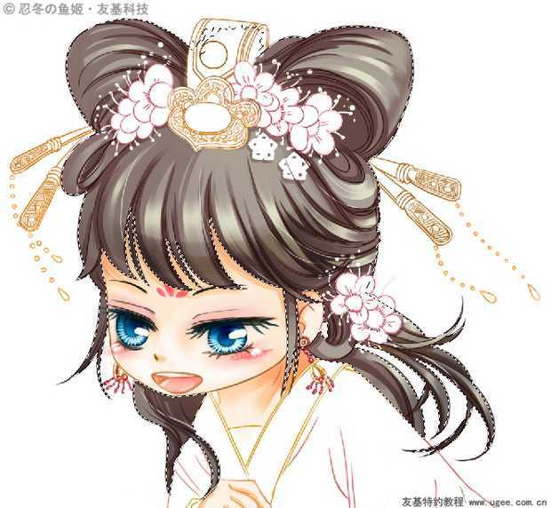 ‘photoshop打造可爱的刁蛮公主卡通漫画‘