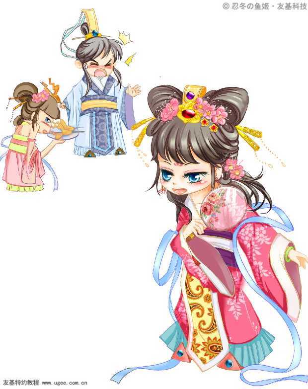 ‘photoshop打造可爱的刁蛮公主卡通漫画‘
