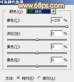 ‘Photoshop为花丛中的美女加上甜美的淡粉色‘