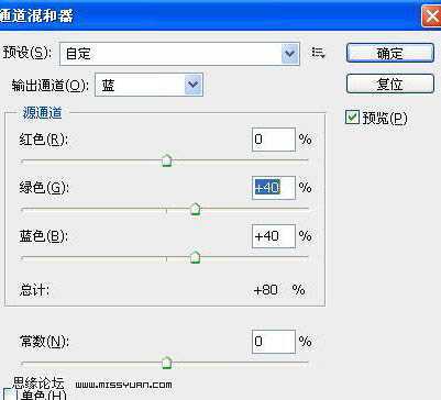 ‘Photoshop将外景图片调成古典青色调‘