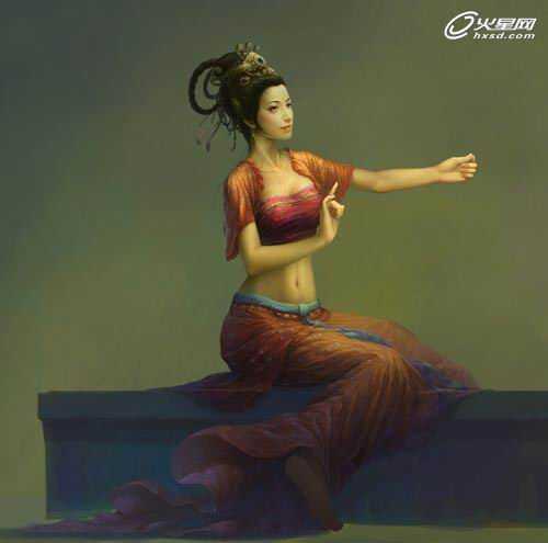 ‘Photoshop绘制出细腻佛道角色插画教程‘