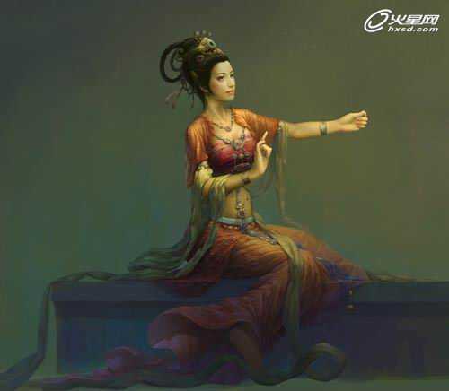 ‘Photoshop绘制出细腻佛道角色插画教程‘