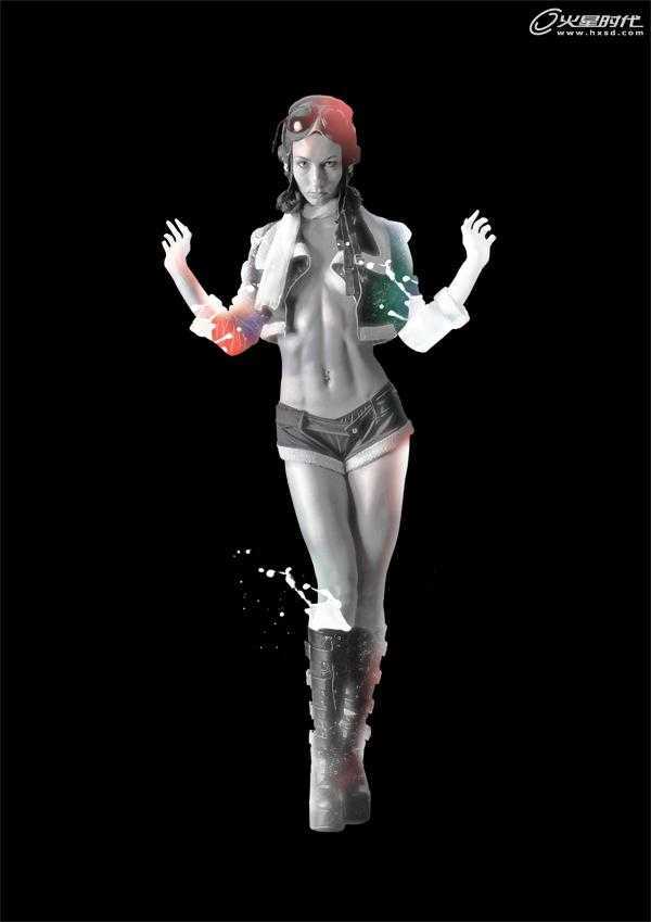 ‘photoshop合成潮流风格真人艺术插画‘